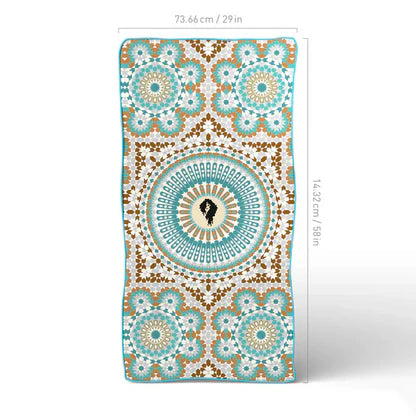 Bounce Curl Microfiber Towel - open towel with measurements