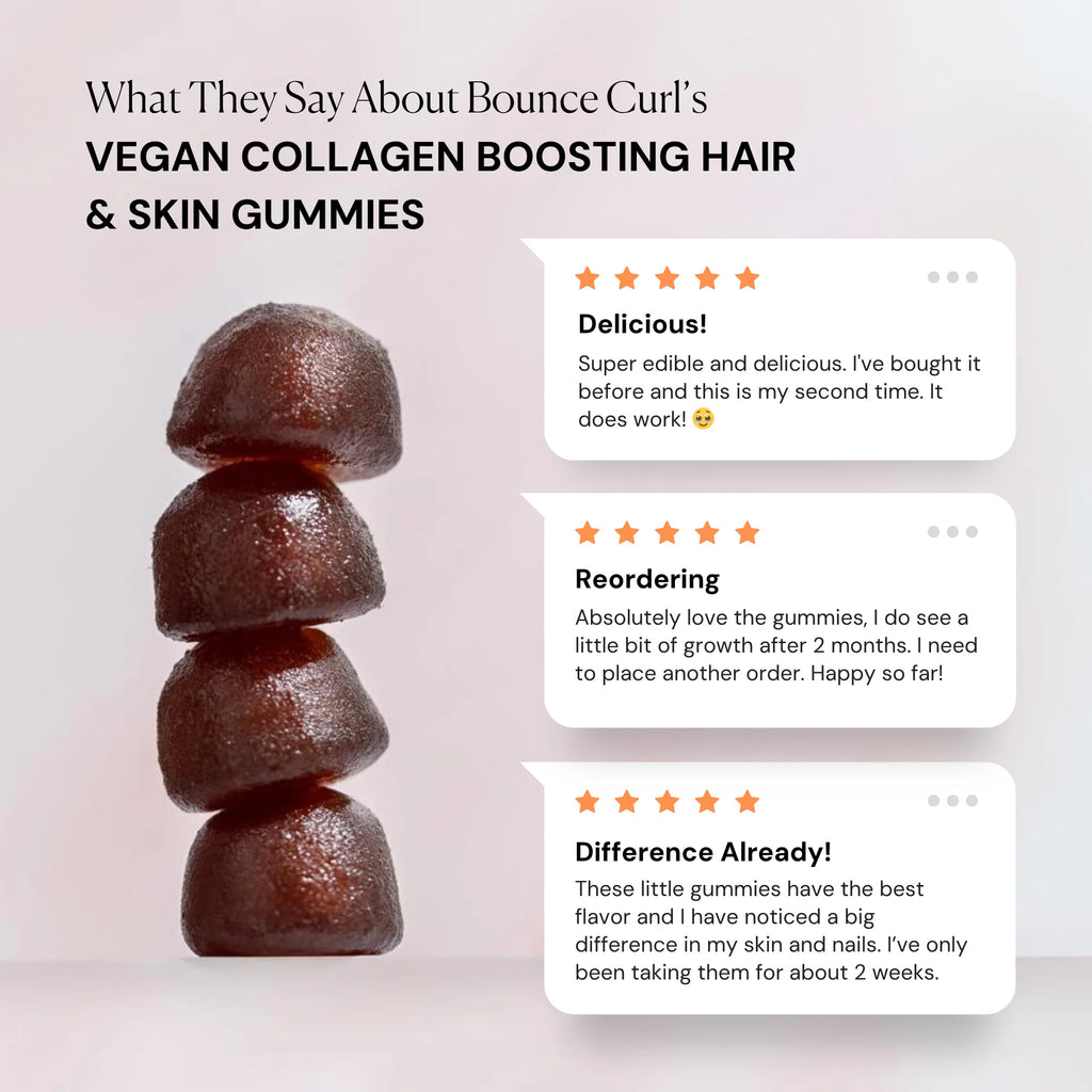 Bounce Curl Vegan Collagen Boosting Gummies - customer reviews